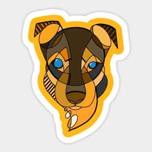 Cubistic dog Sticker